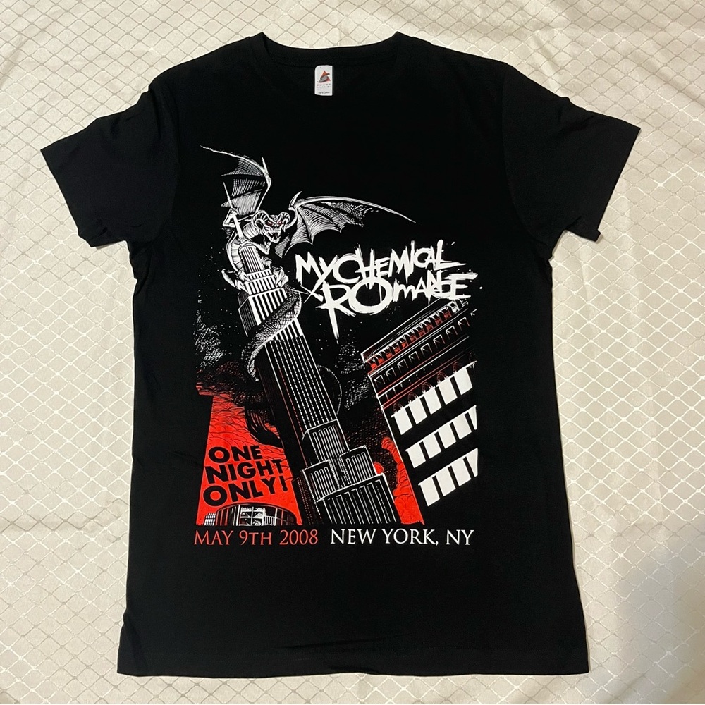 My Chemical Romance Black Red White Dragon Graphic T-Shirt Emo Scene Rock